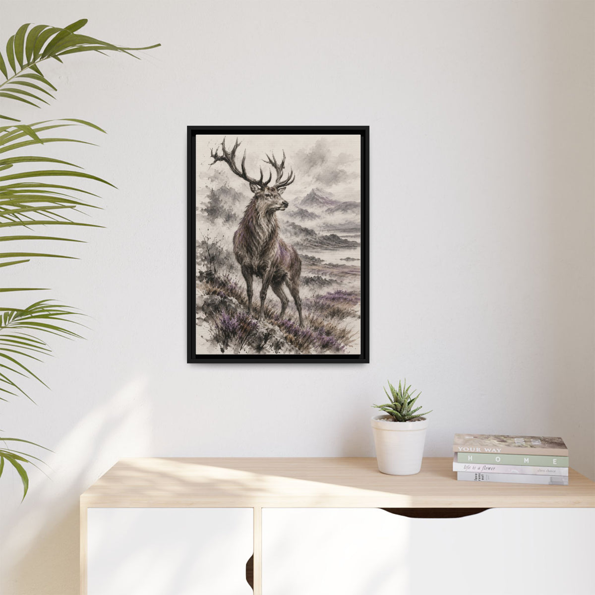 Rex Montium framed canvas in a room