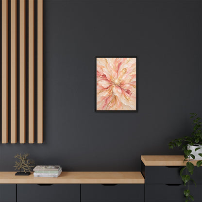 Blush Bloom framed canvas styled interior