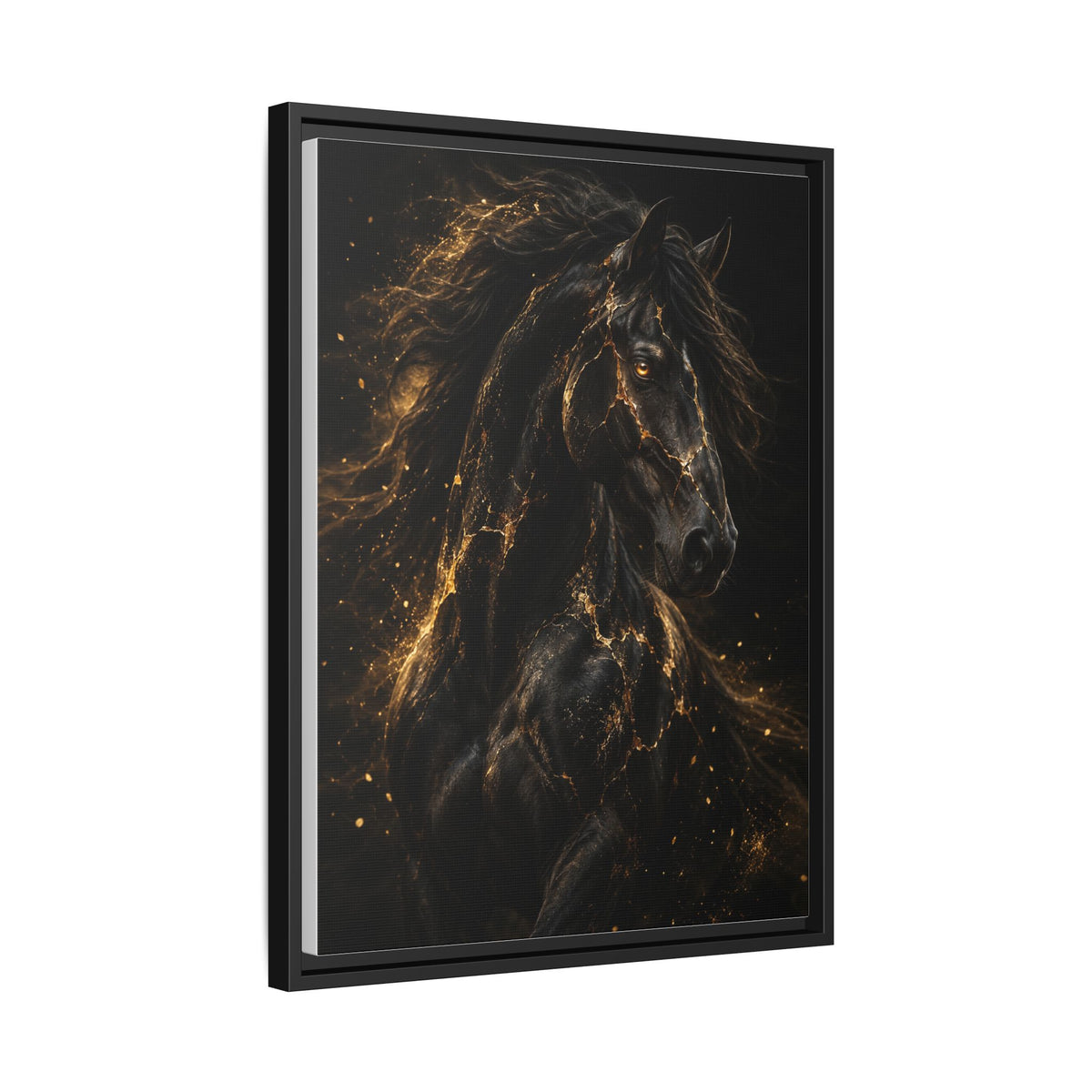 Equus Noctis framed canvas side view