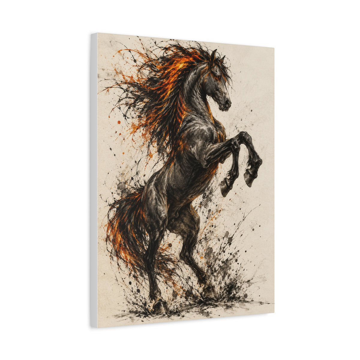 Equus Ignis frameless canvas side view