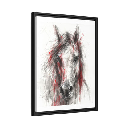 Scarlet Equus framed canvas side view