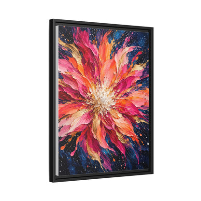 Supernova Bloom framed canvas side view