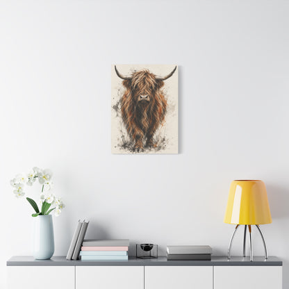 Sienna Caledonia frameless canvas in a room