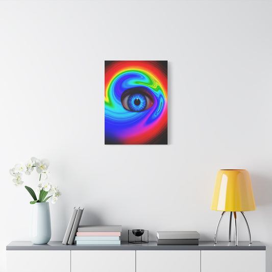 The Spectrum Within frameless canvas in a room