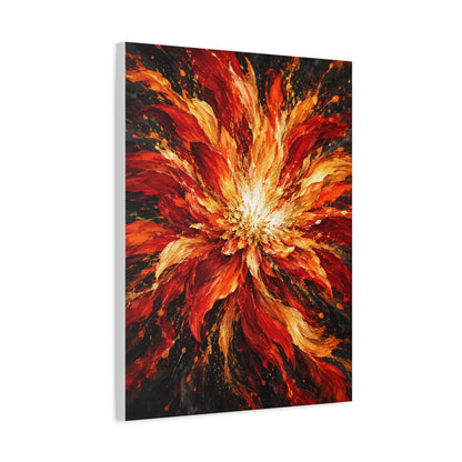 Phoenix Bloom frameless canvas side view