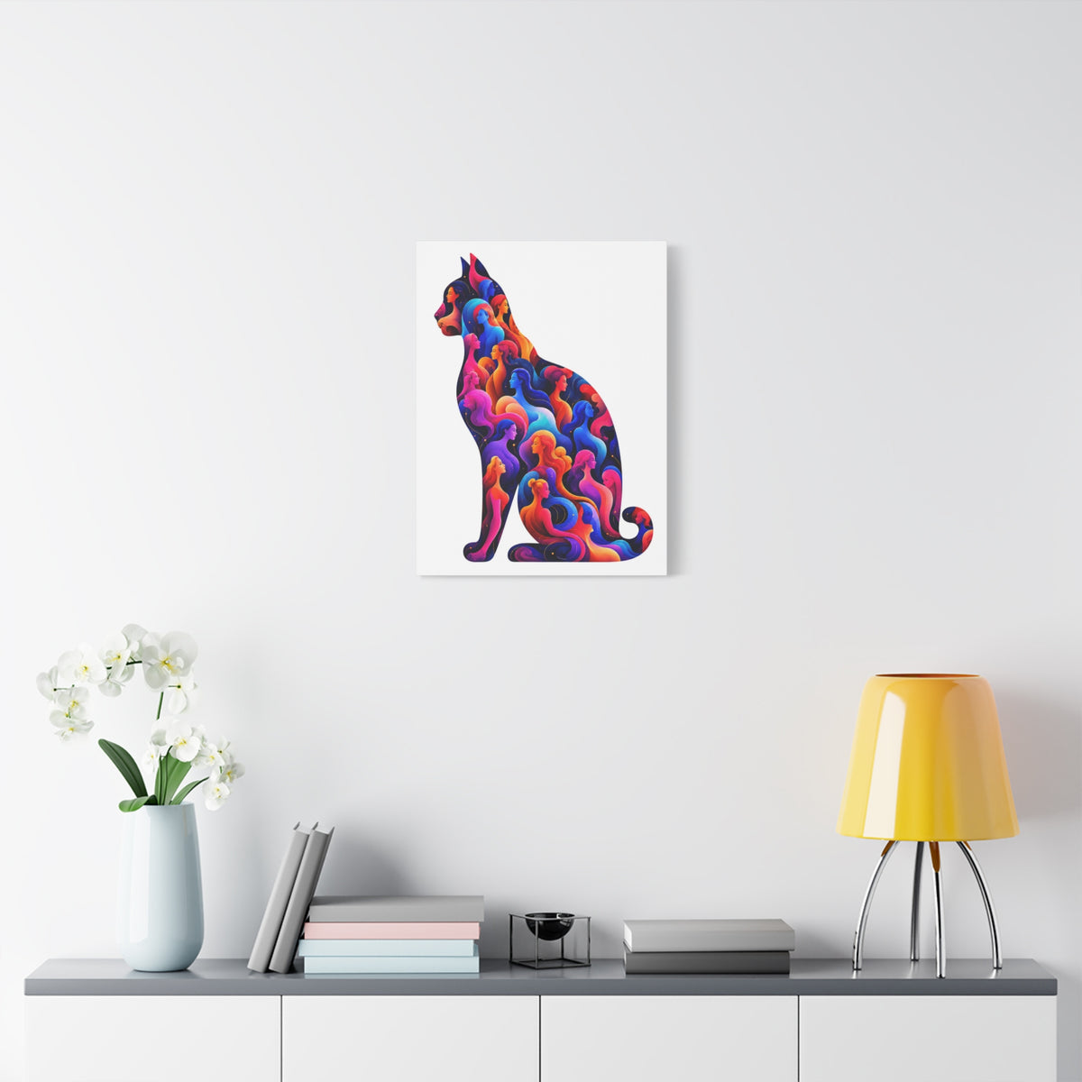 Felis Lumina frameless canvas in a room