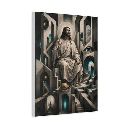 Scala Salvatoris frameless canvas side view