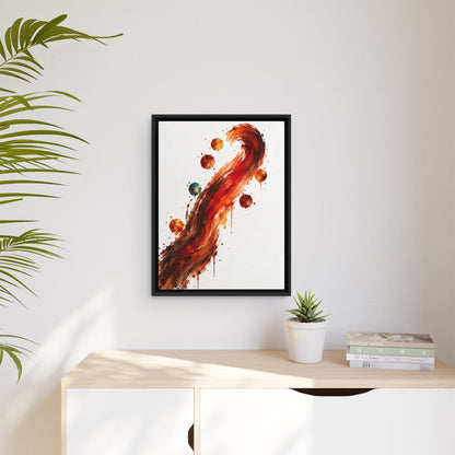 Le Premier Geste framed canvas in a room
