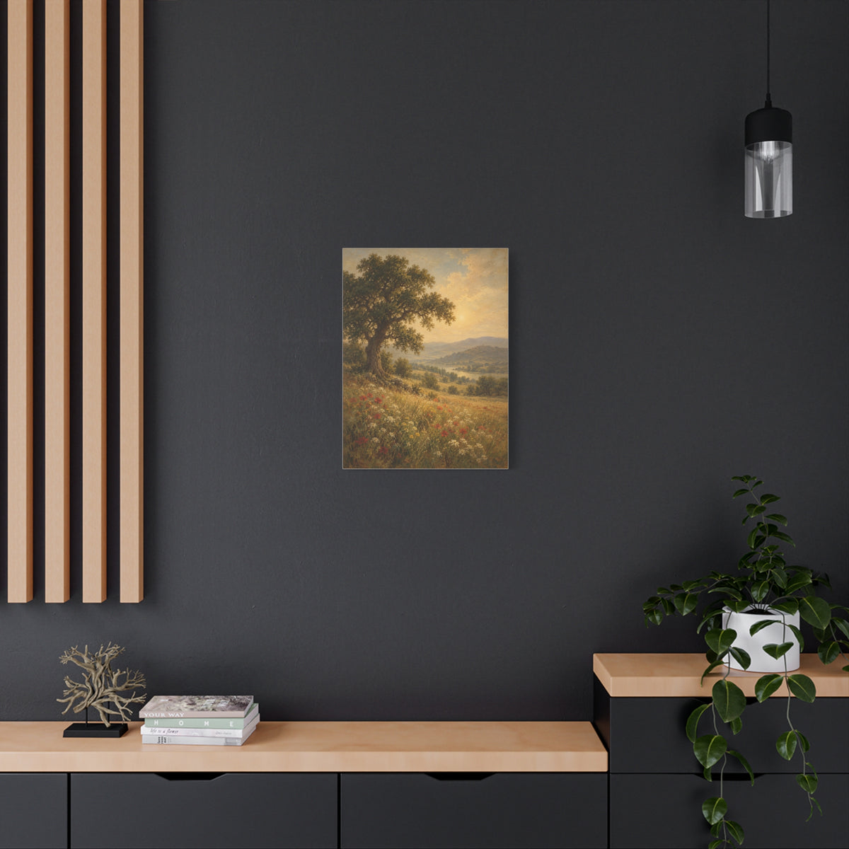 The Long Meadow frameless canvas styled interior