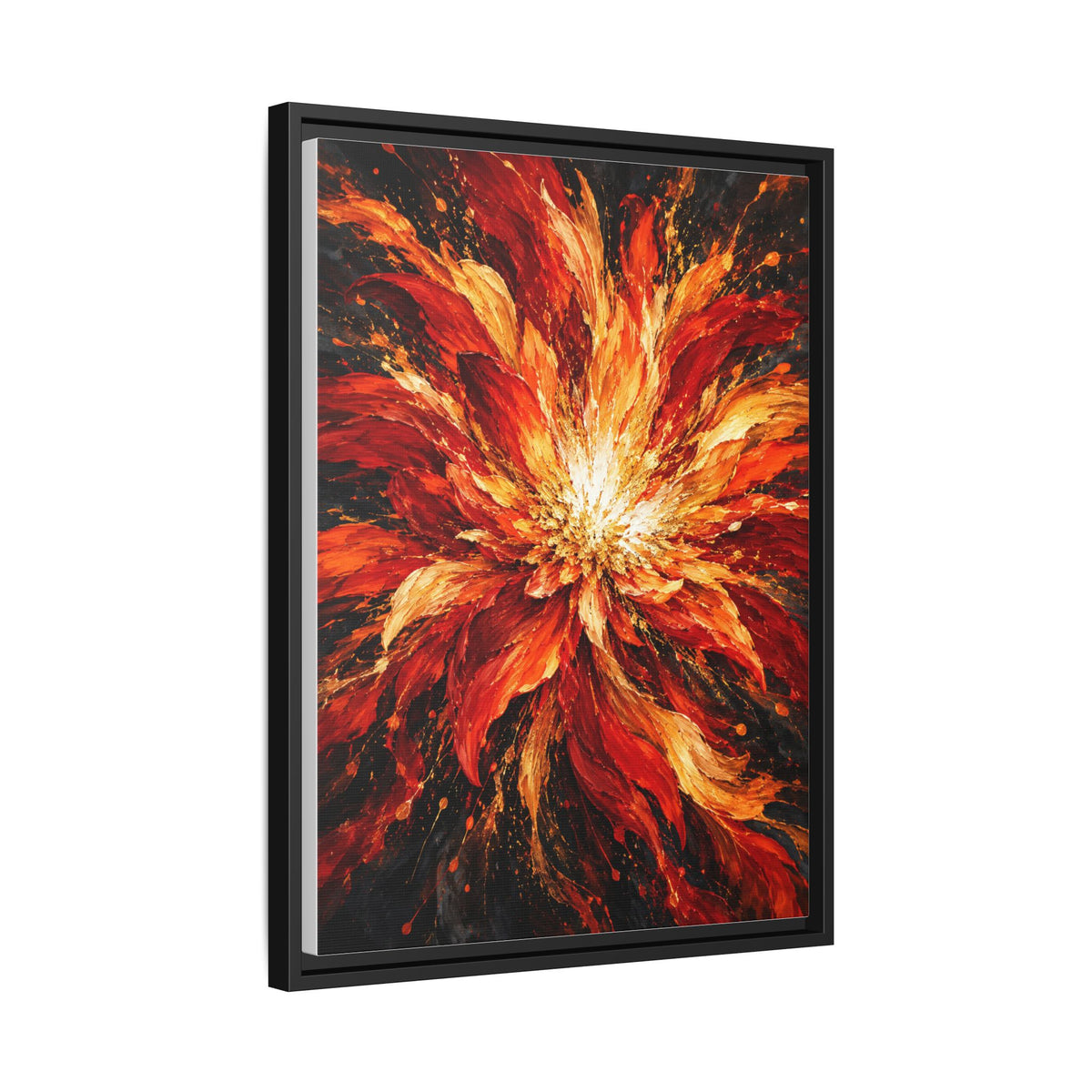 Phoenix Bloom framed canvas side view