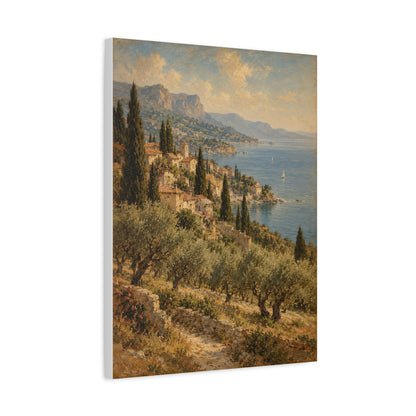Riviera Afternoon frameless canvas side view