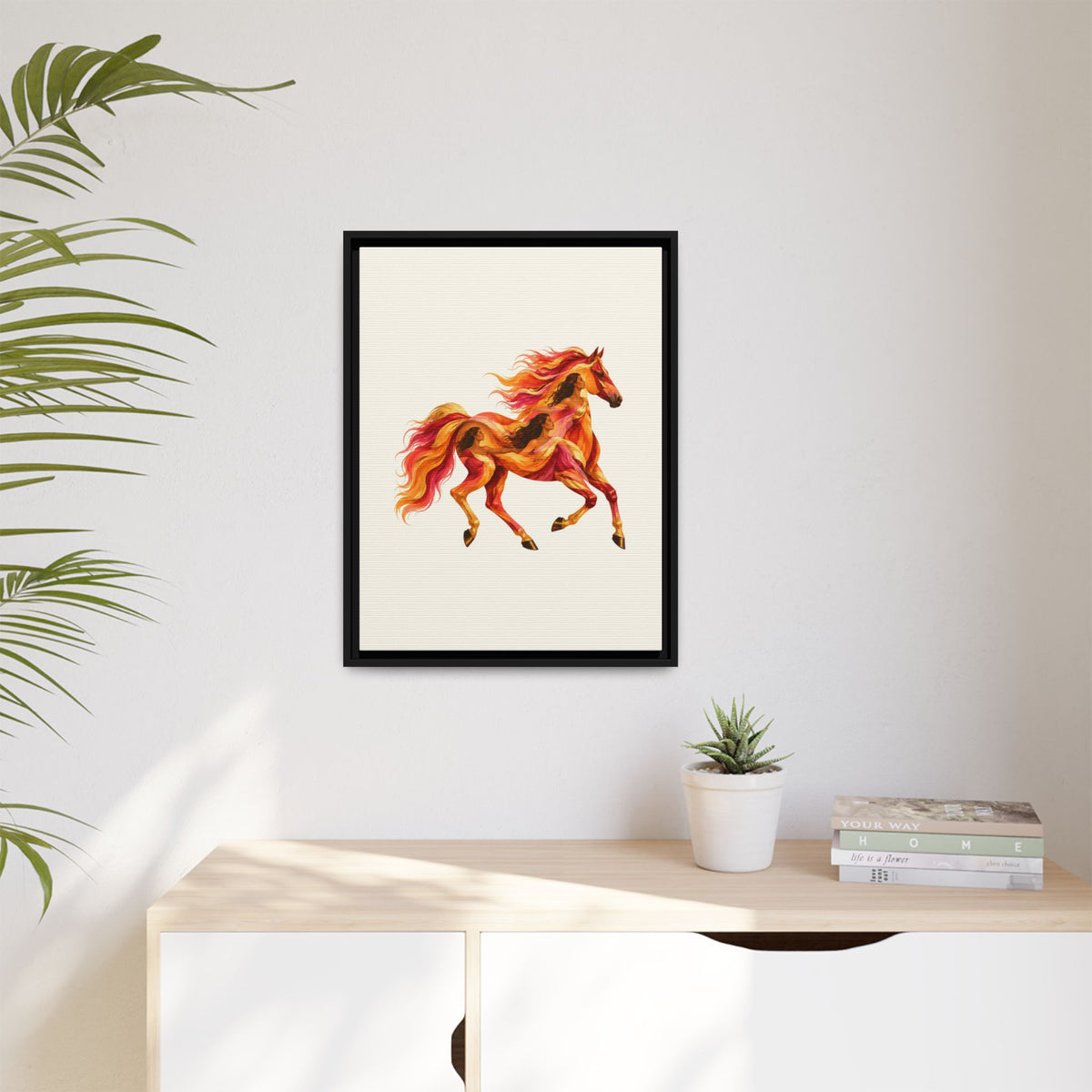 Equa Solaris framed canvas in a room