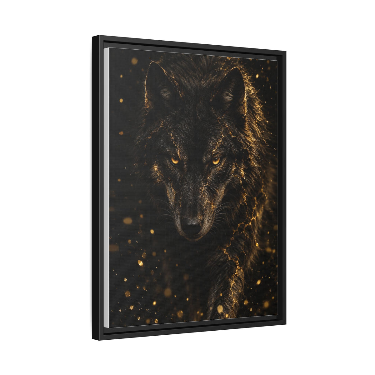 Lupus Aureus framed canvas side view