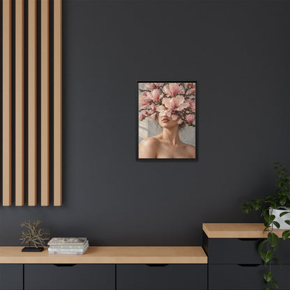 Magnolia Silence framed canvas styled interior