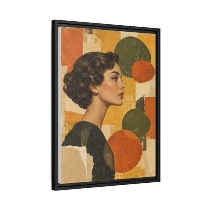 Saffron Thought framed canvas side view