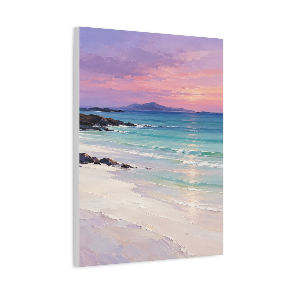 Hebridean Calm frameless canvas side view
