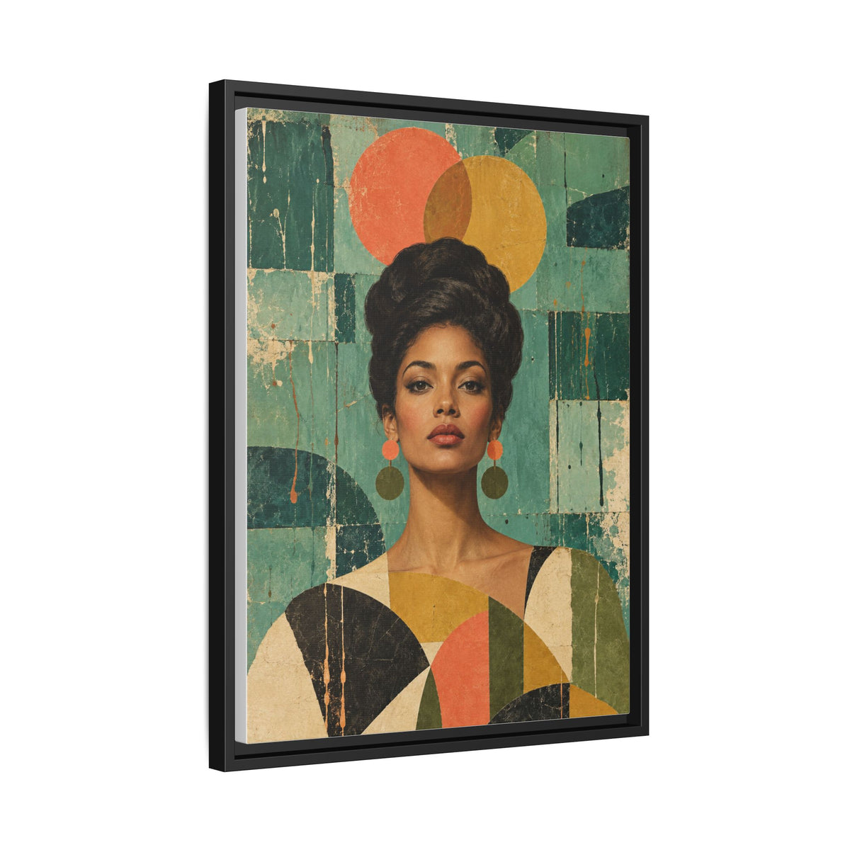 Coral Equinox framed canvas side view