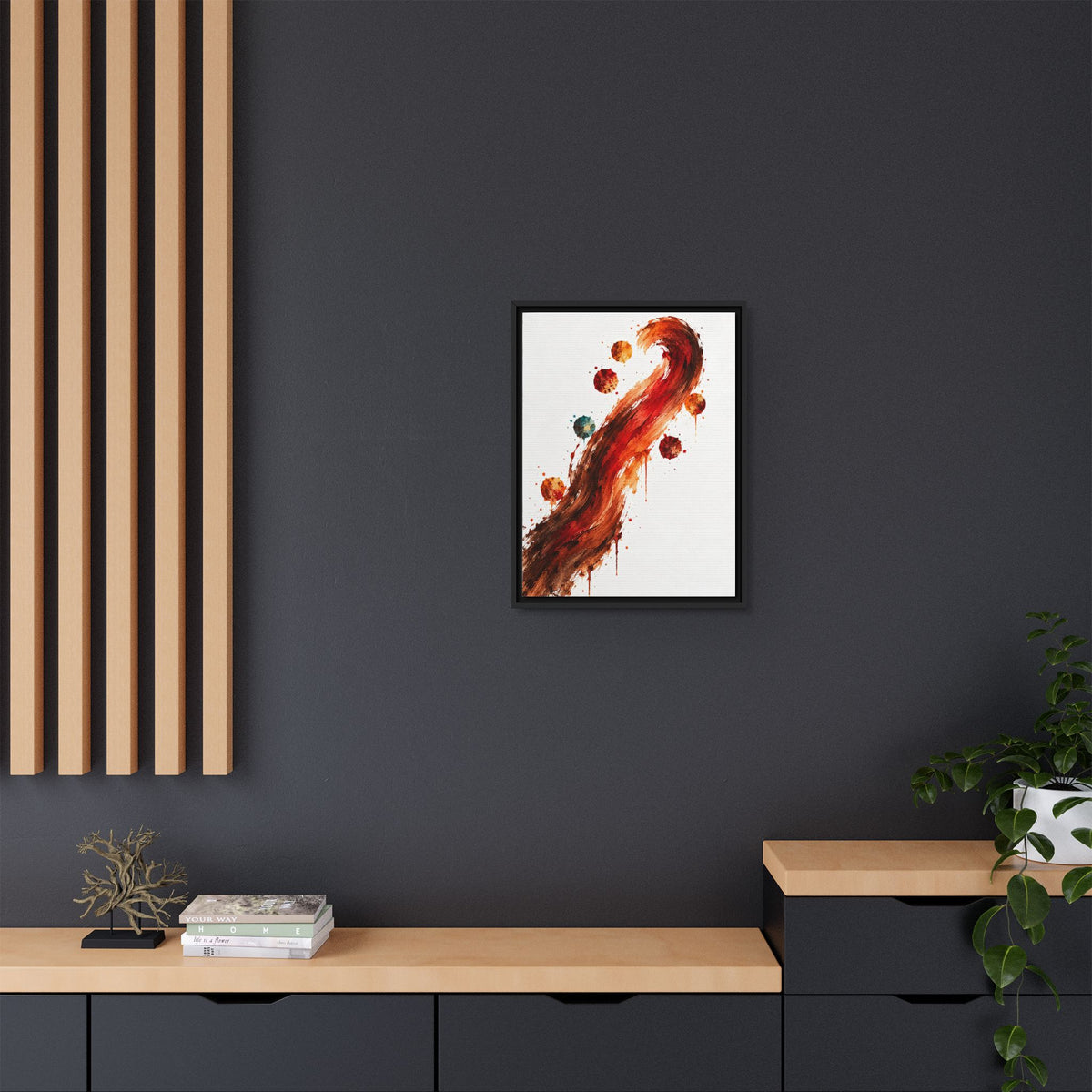 Le Premier Geste framed canvas styled interior