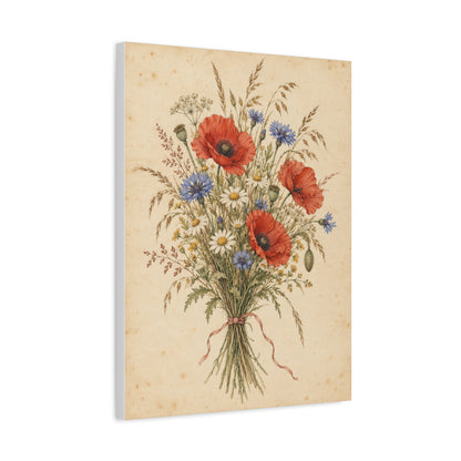 Wildflower Posy frameless canvas side view