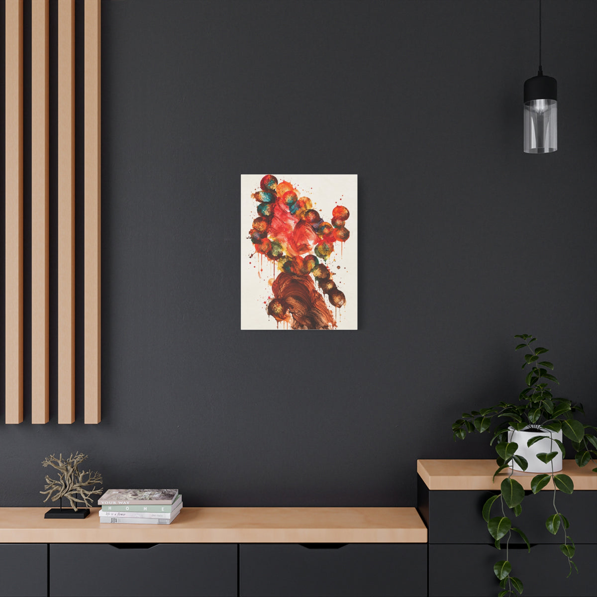 Floraison Sauvage frameless canvas styled interior