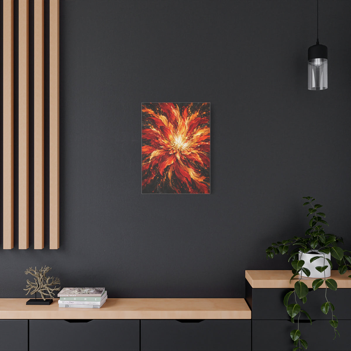 Phoenix Bloom frameless canvas styled interior
