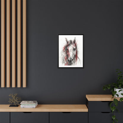 Scarlet Equus framed canvas styled interior