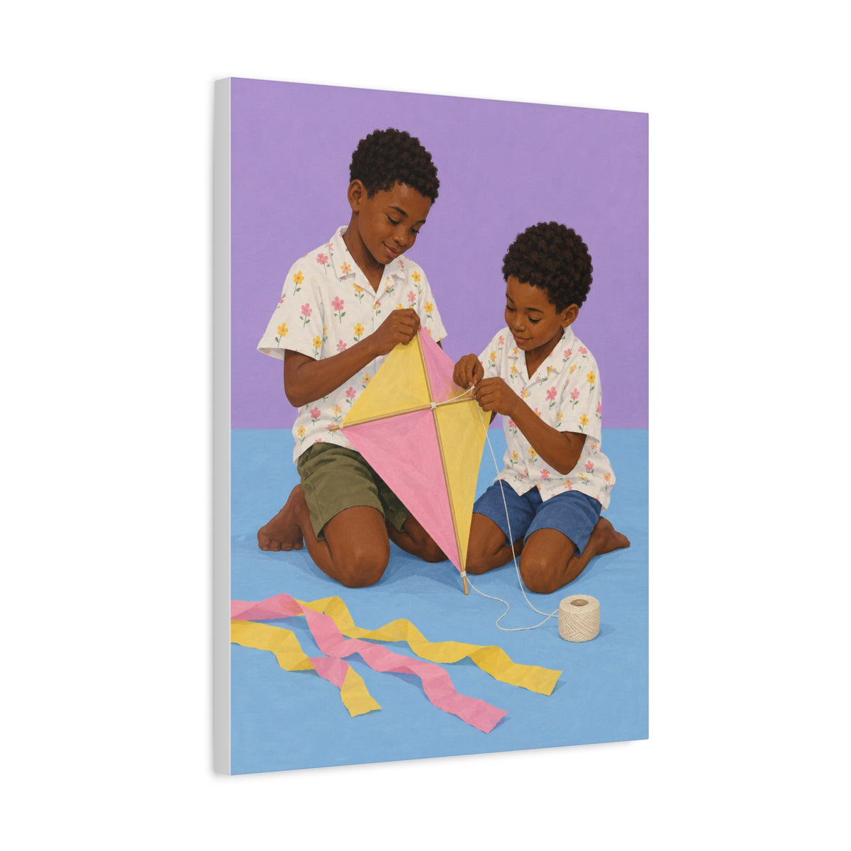 The Kite Makers frameless canvas side view