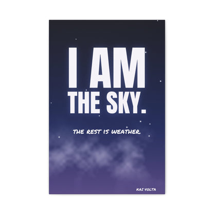 I Am the Sky Frameless Canvas