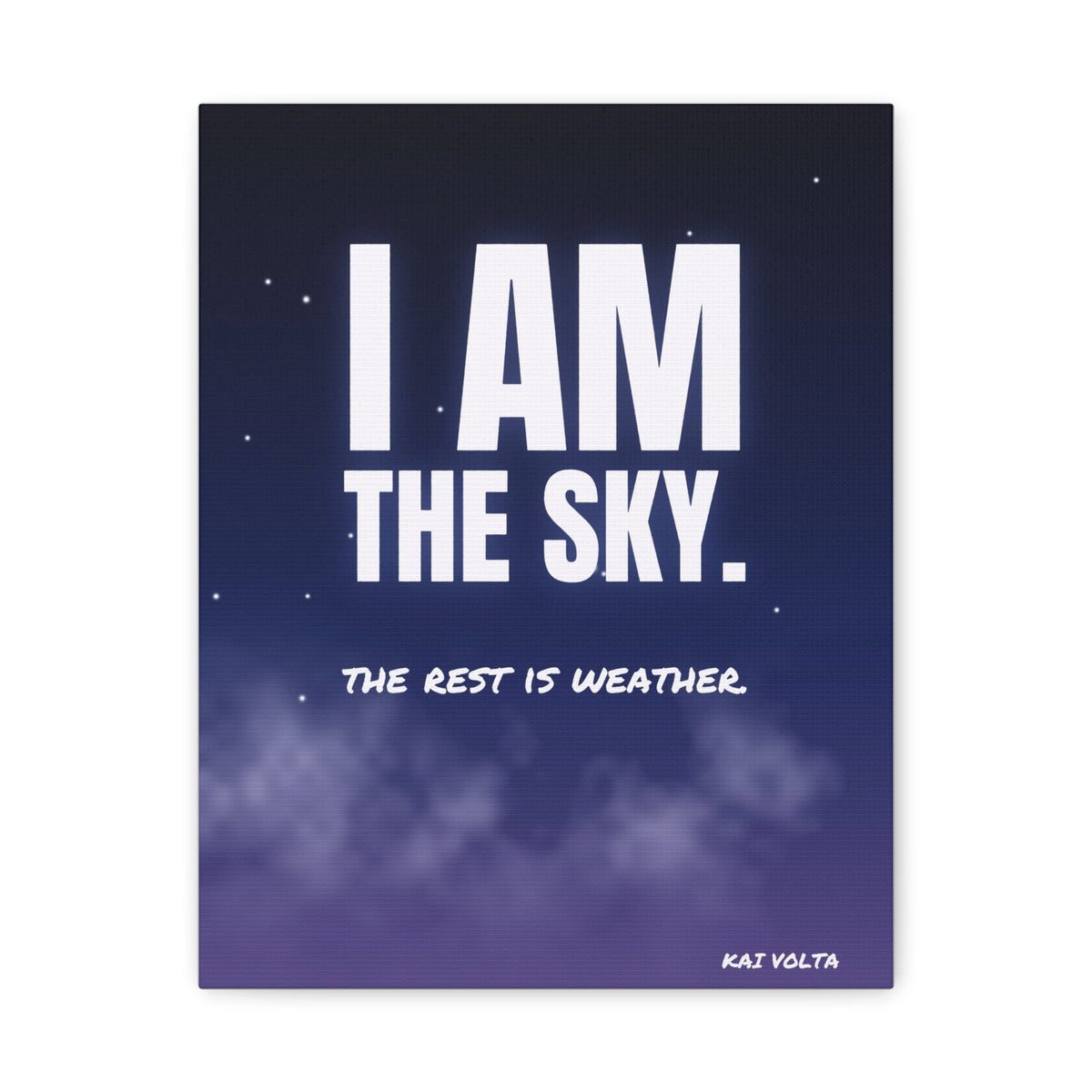 I Am the Sky Frameless Canvas