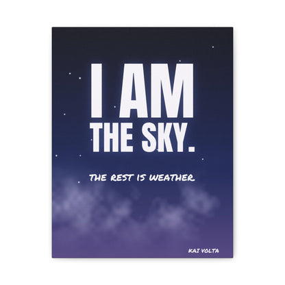 I Am the Sky Frameless Canvas