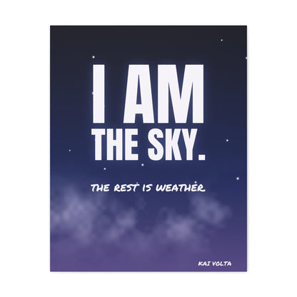 I Am the Sky Frameless Canvas