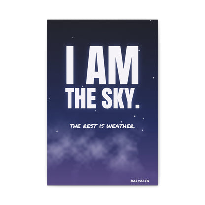 I Am the Sky Frameless Canvas