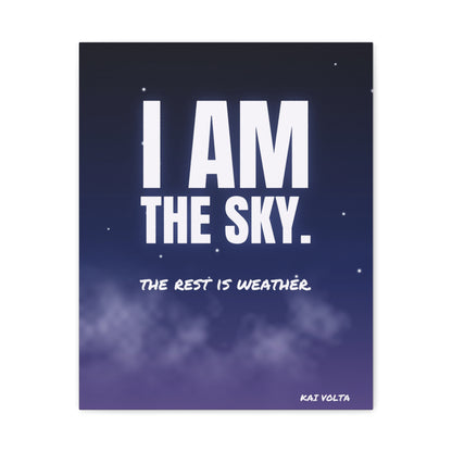 I Am the Sky Frameless Canvas