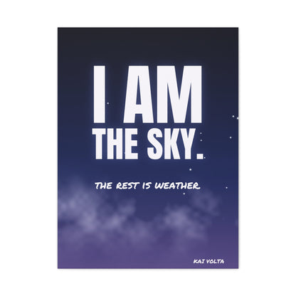 I Am the Sky Frameless Canvas