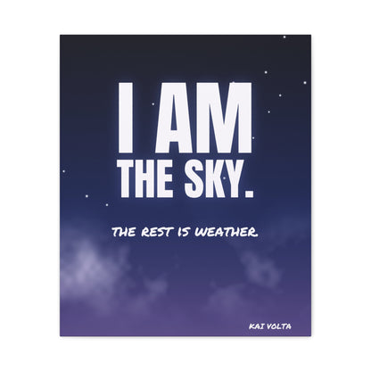 I Am the Sky Frameless Canvas