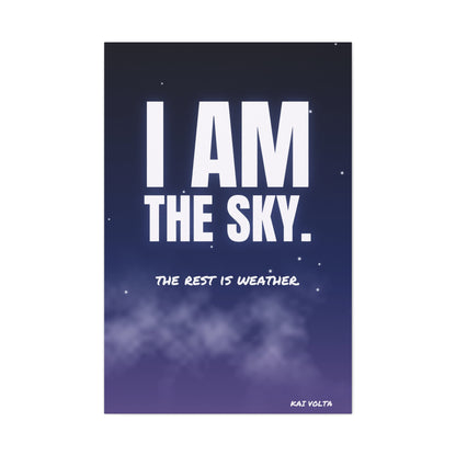 I Am the Sky Frameless Canvas