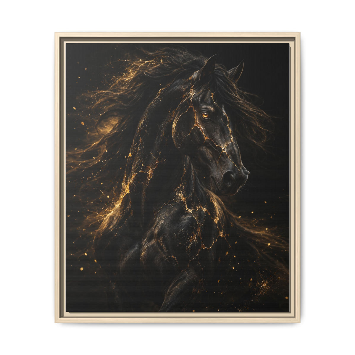 Equus Noctis Framed Canvas