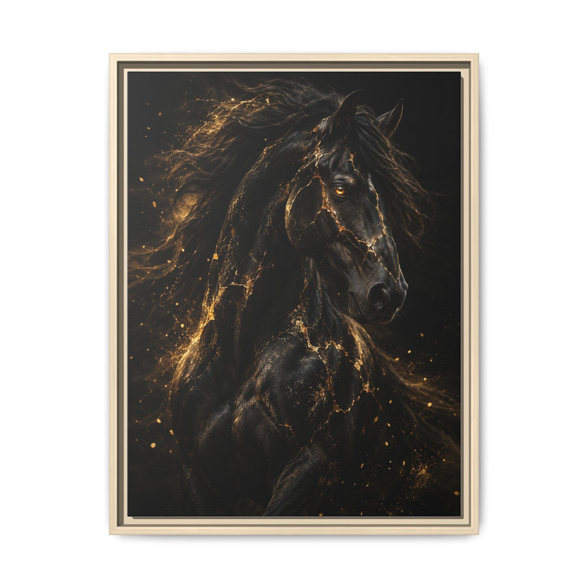 Equus Noctis Framed Canvas