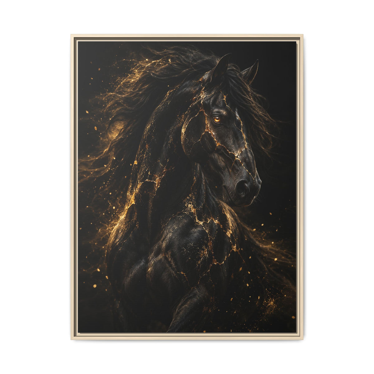 Equus Noctis Framed Canvas