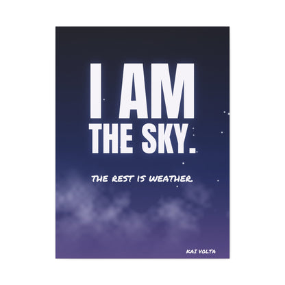 I Am the Sky Frameless Canvas