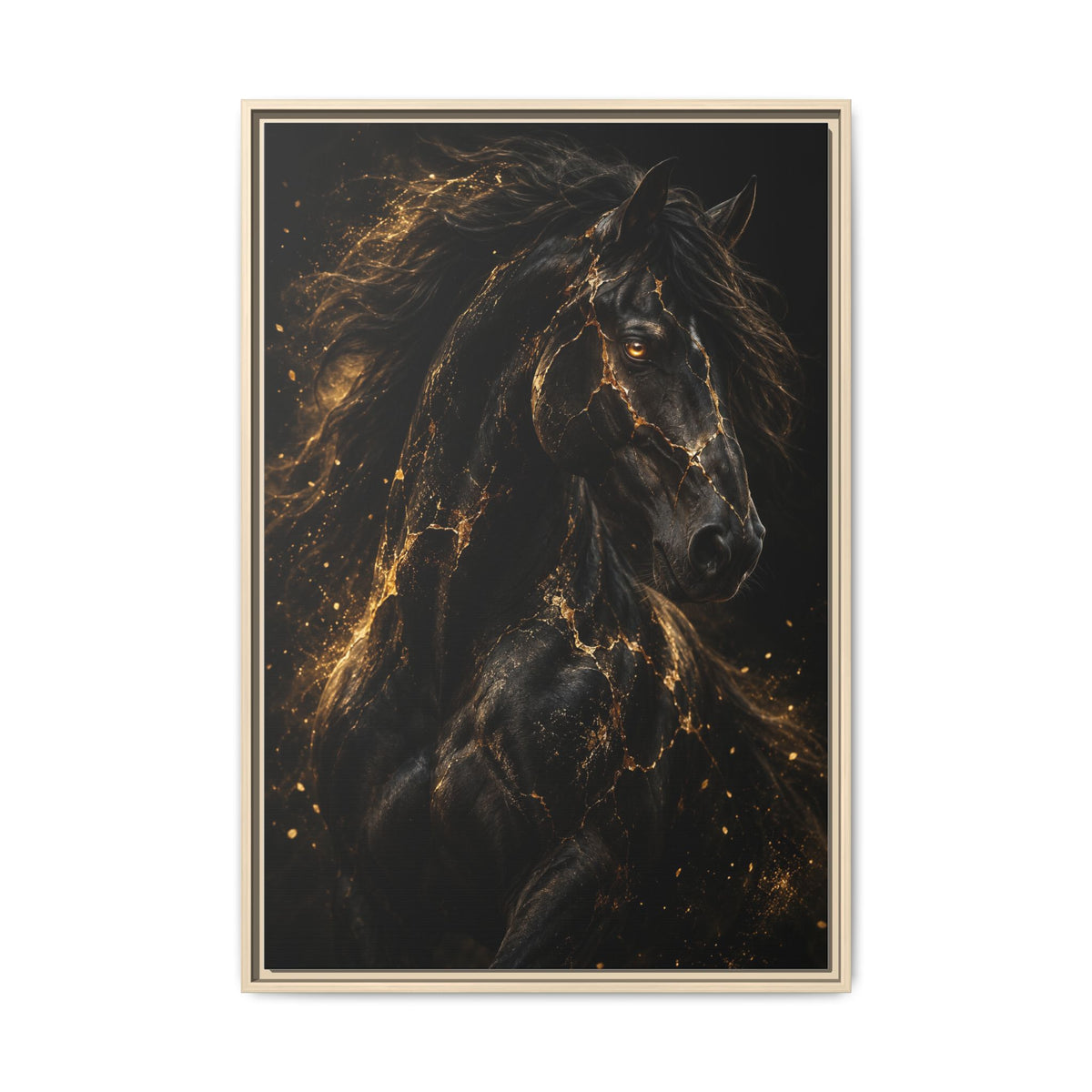 Equus Noctis Framed Canvas