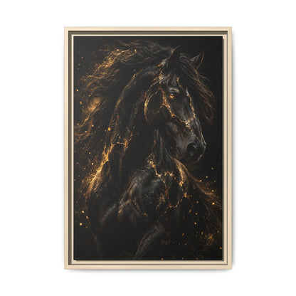 Equus Noctis Framed Canvas
