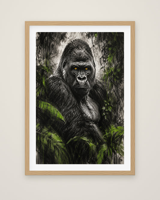 Viridian Primus by Cassian Rooke, Museum Edition framed fine art print in a natural box frame with a snow white mount