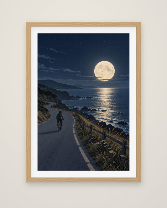 Where the Road Forgets by Elias Northcott, Museum Edition framed fine art print in a natural box frame with a snow white mount